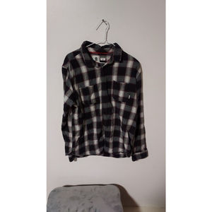 Element Flannel Shirt Men’s XL Gray Plaid Button Up Cotton A3